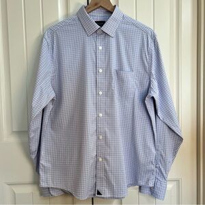 UNTUCKit Mens Performance Dalton Long Sleeve Shirt in Pink & Blue Check, Size L